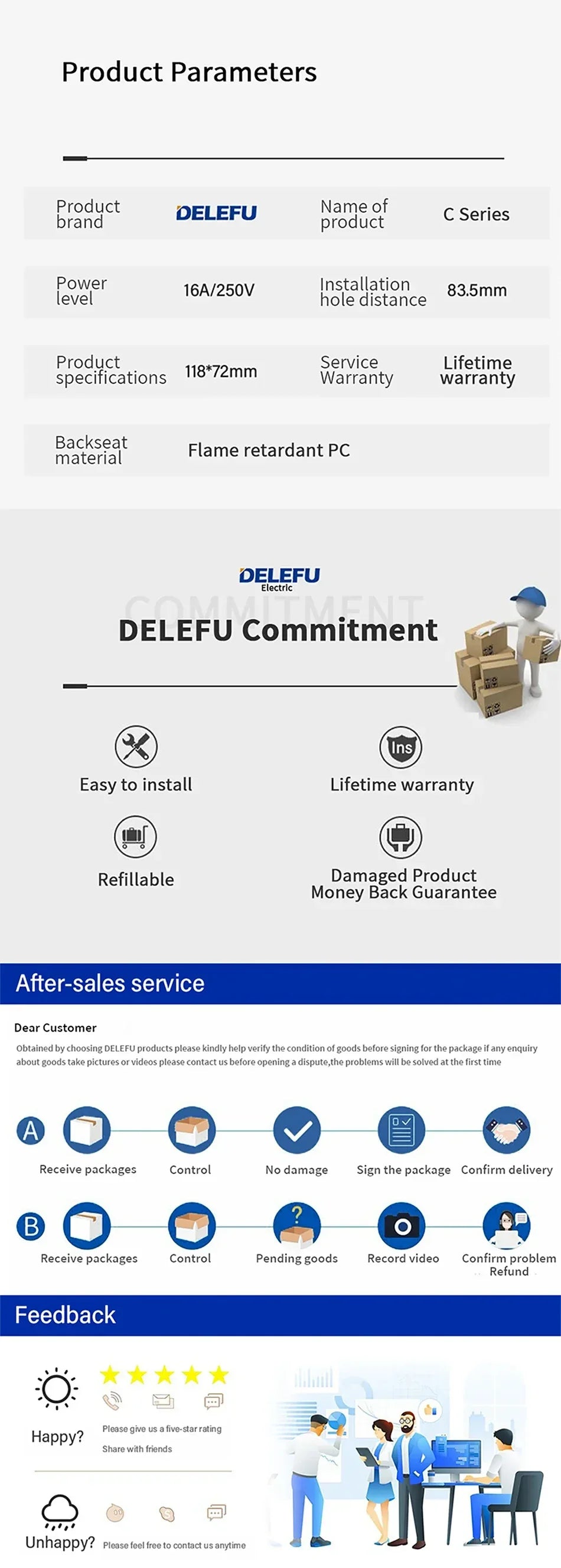 DELEFU 4*2 White Tempered Glass Brazil Standard Outlet with Double USB Type C Wall Power Socket Smart Switch Tuya Wifi 10A 20A