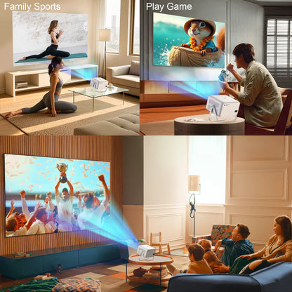 Velec 8K Video Decode Projector TP350 650 ANSI 1080P Auto Focus Android 14 H726 Portable Outdoor Smart Home Theater Projectors