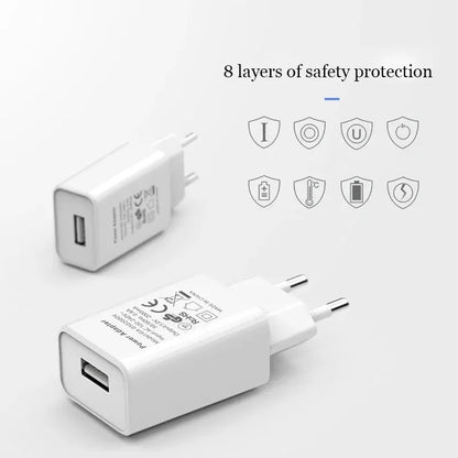 5V 2A EU Plug Adapter USB Wall Charger for Samsung iphone Xiaomi Mobile Phone Charger for ipad Universal Travel AC Power Charger