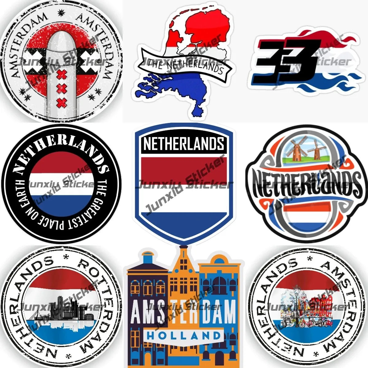 Lombardia Marche Molise Italy Flag Emblem Vinyl Sticker Decoration Naples Napoli Modena Messina Milan Italia Round Seal Flag
