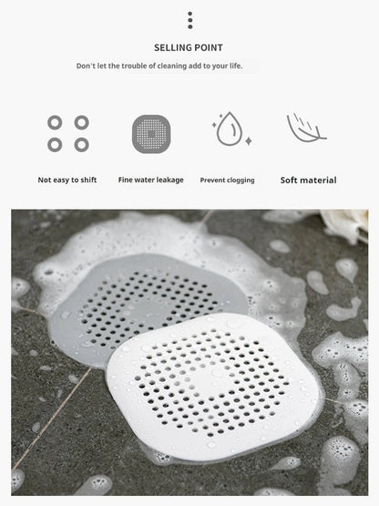 Sewer with Suction Cup, Floor Drain Mat, Kitchen, Bathroom, Anti Clogging Hair Filter