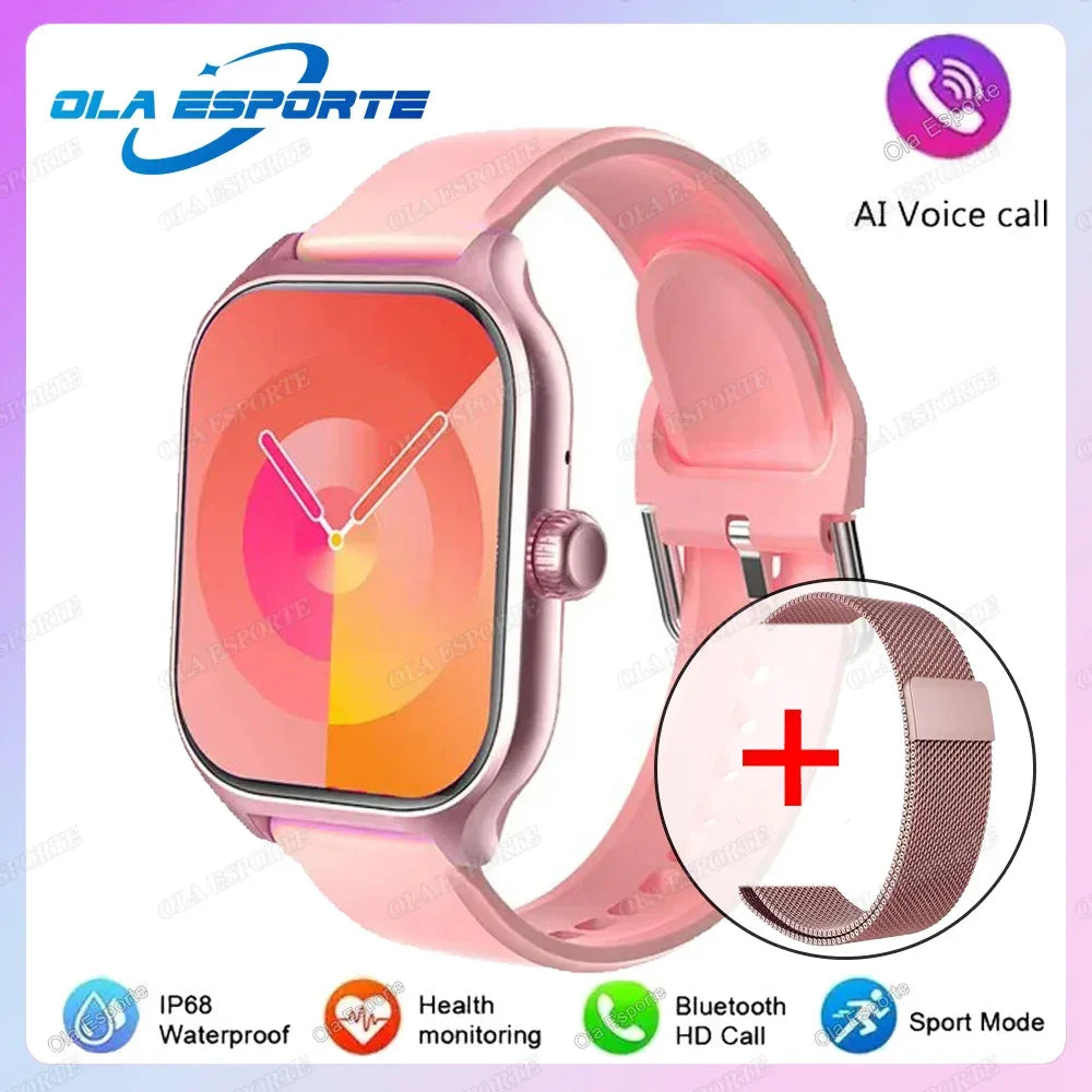 2.01'' Sports SmartWatch Fitness Clock Health Monitor Waterproof Smartwatch Wireless Call Watches For Men Women IOS Andriod 2025