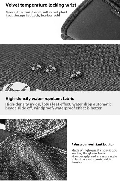 Vilico Warm Touchscreen Motorcycle Fishing Gloves Windproof Durable Anti‑Slip Waterproof Breathable for Autumn & Winter Cycling