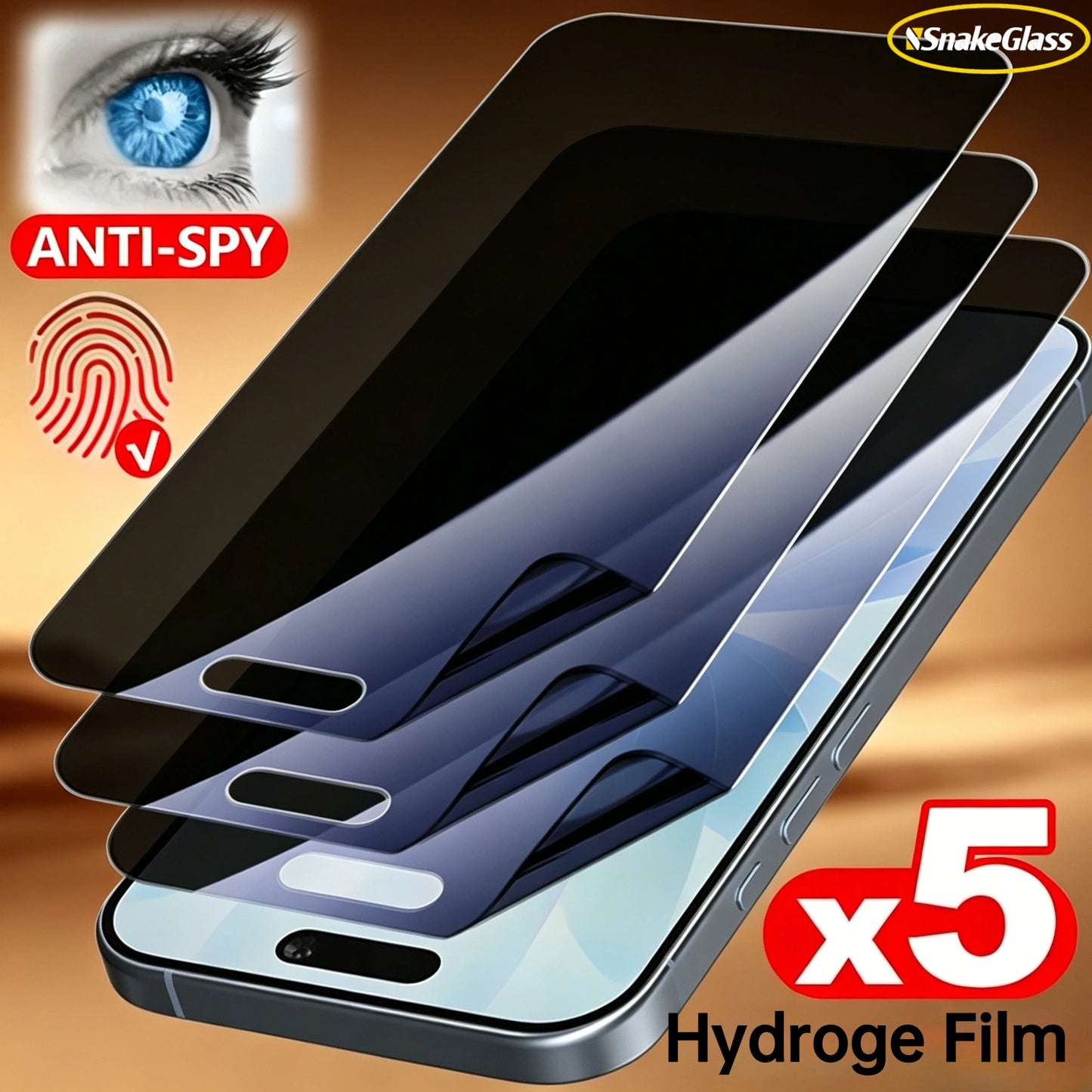 Privacy Soft Hydrogel Films for IPhone 17 Pro Max 17E Air 16 15Pro 14 13 12 11 XS 8 Anti-Spy Screen Protectors Anti-Fingerprint