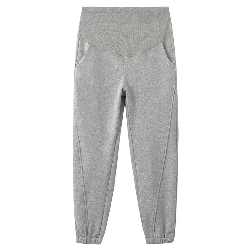 Autumn Sports Casual Cotton Maternity Pants Loose Straight Jogger Trousers Clothes for Pregnant Women Pregnancy