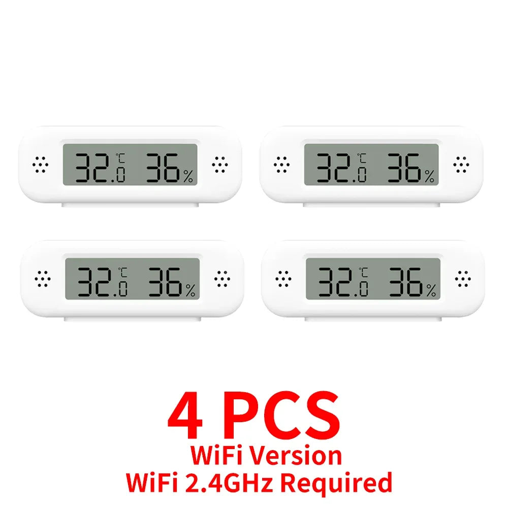 Tuya WiFi Zigbee 3.0 Temperature Humidity Sensor Hygrometer Thermometer App Remote Monitor Work With Yandex Alexa SmartLife