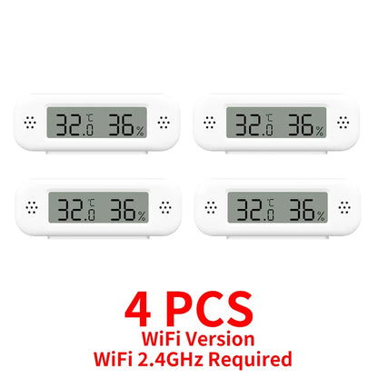 Tuya WiFi Zigbee 3.0 Temperature Humidity Sensor Hygrometer Thermometer App Remote Monitor Work With Yandex Alexa SmartLife
