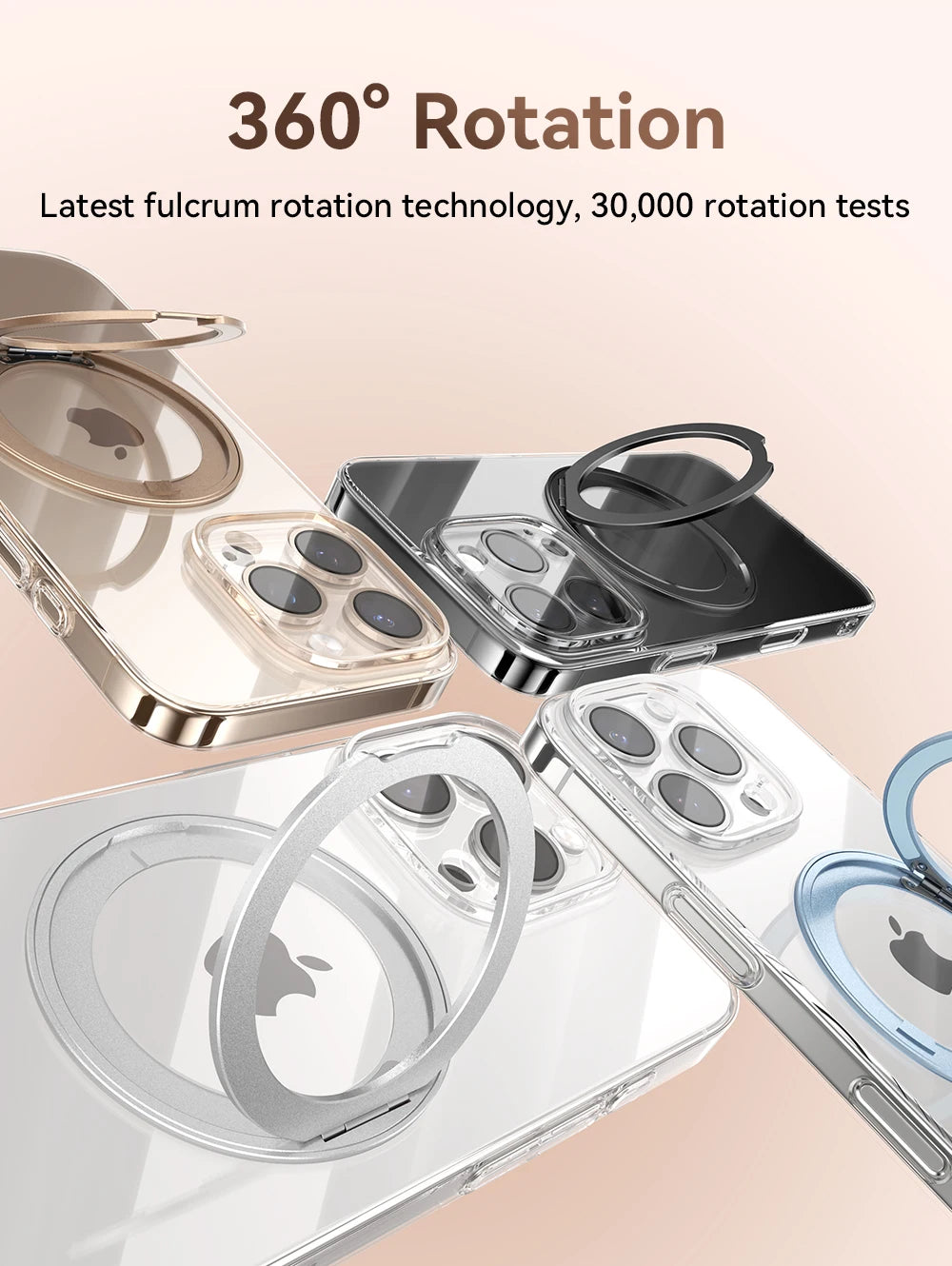 Joyroom Magnetic Stand Case For iPhone 16  Pro Max Case 360° Rotating Bracket Case For iPhone 16  Pro Magnetic Charging Case