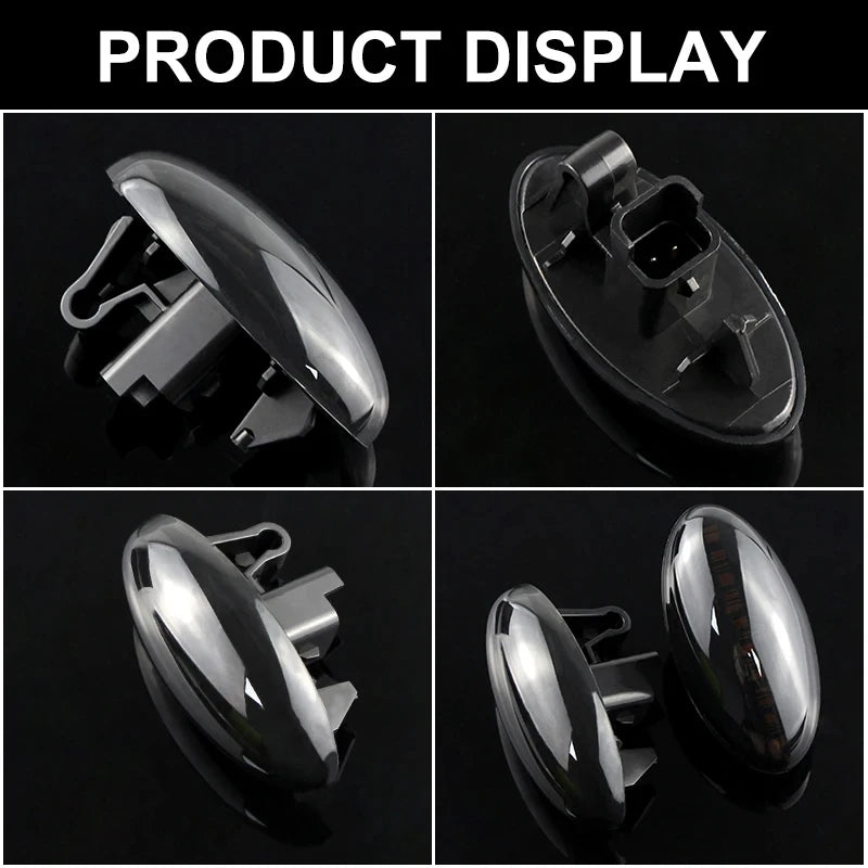 2PCS For Peugeot 107 1007 108 206 307 407 607 Partner Traveller Expert LED Side Marker Light Turn Signal Repeater Lamp