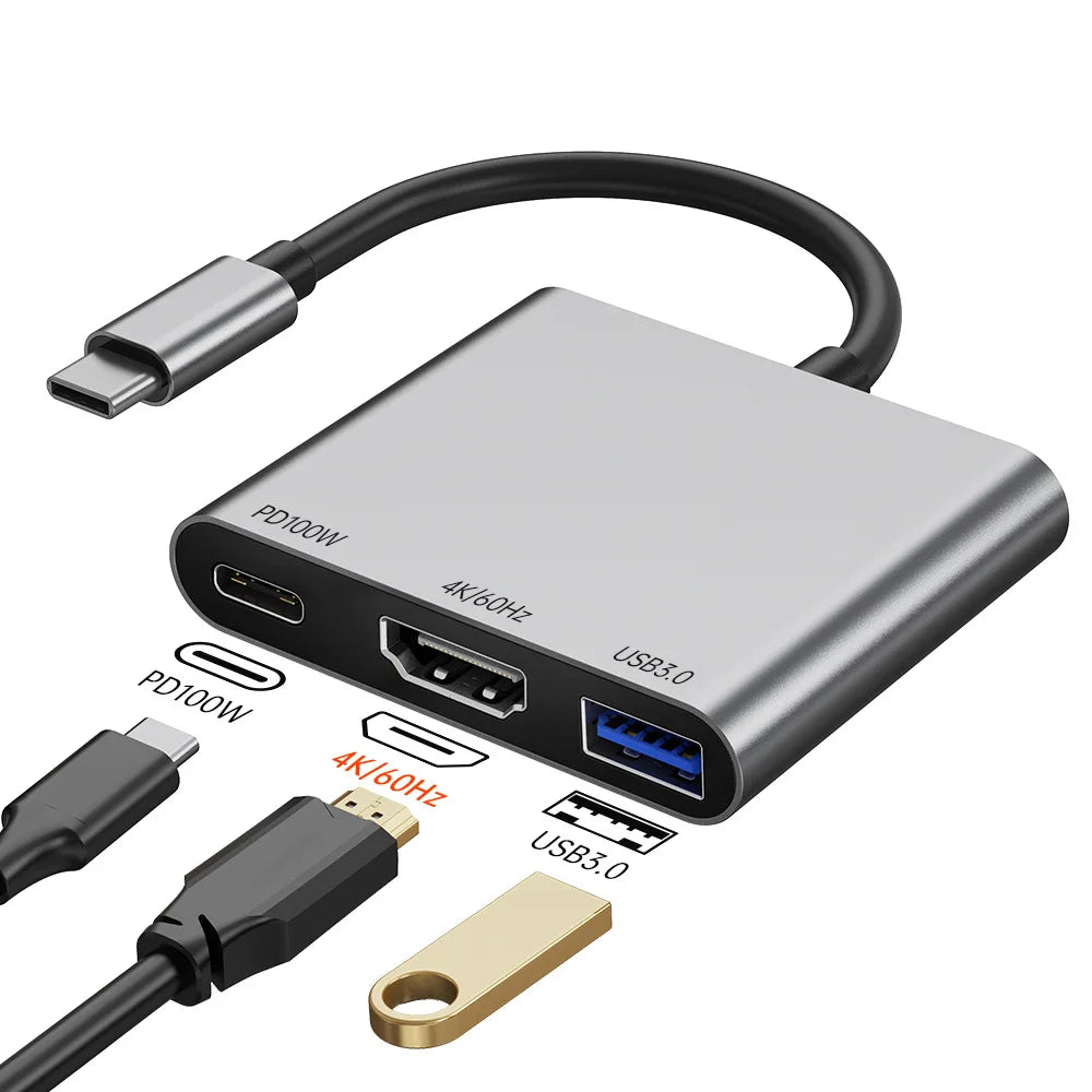 Hub USB-C hub all-in-one expansion dock 4K 60Hz type-C expansion dock HDMI support for Switch 2