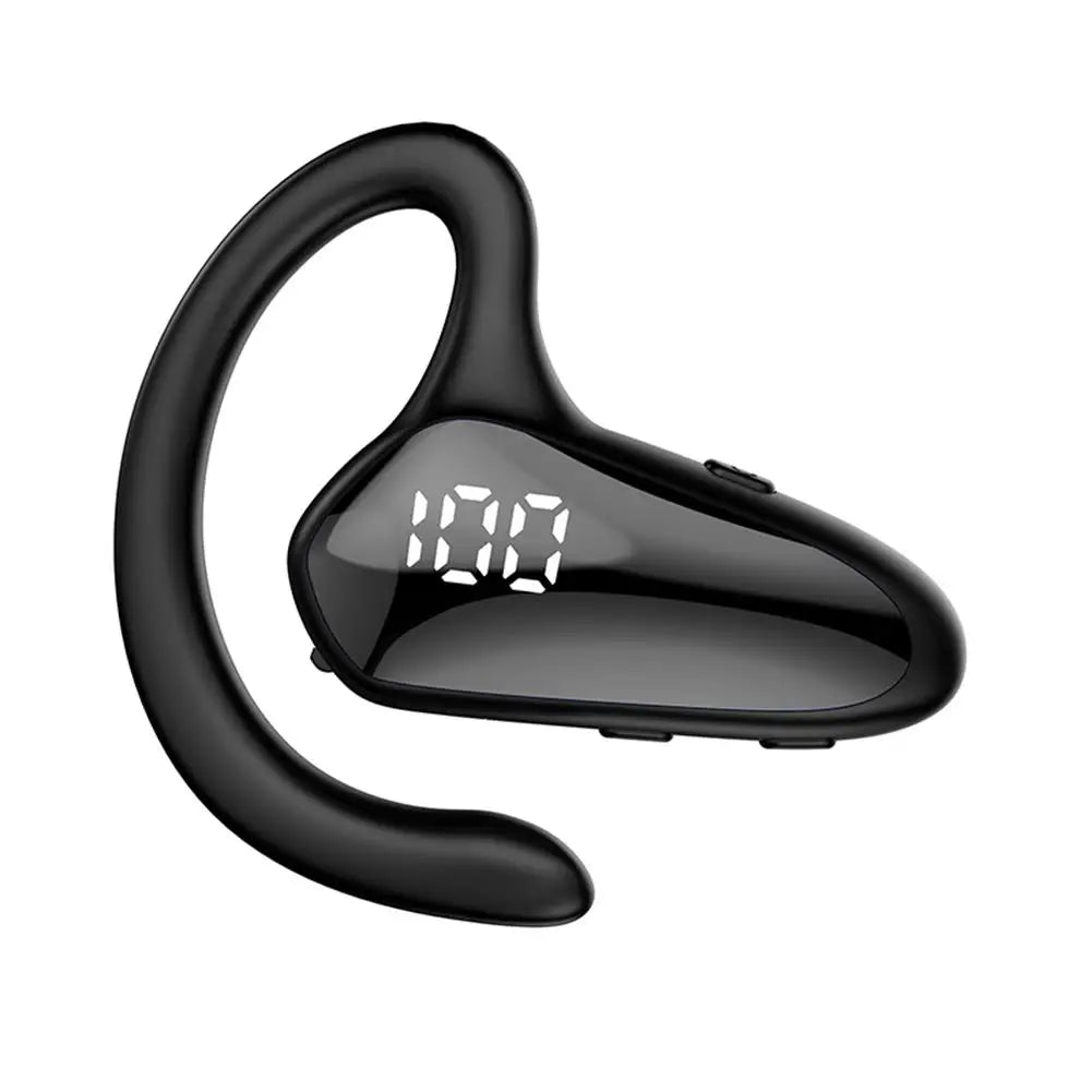 Single Wireless Bluetooth Headset Digital Display Air conduction Concept Right Ear Headphone Business Ear-mounted Earphones