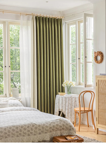 Modern Simple Blackout Curtain Luxury Living Room Drape Room Balcony Floor-to-ceiling Windows Curtains Bedroom Soundproof Drapes