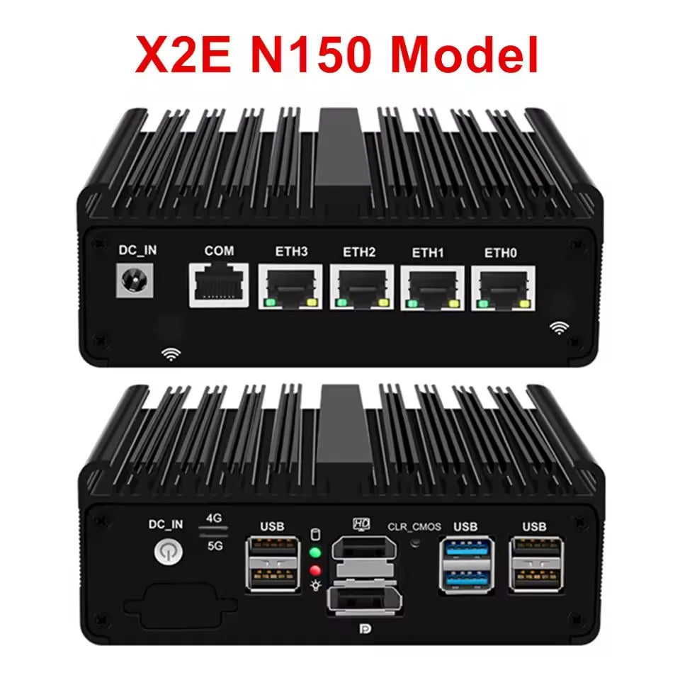 Topton New Intel N150 Firewall Computer J6412 J5005 6305 Soft Router 4x2.5G i226 LAN Industrial Fanless Mini PC pfSense OPNsense
