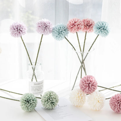 3/5PCS Silk Hydrangea Pompon Home Decor Scrapbooking Wedding Festival Wreath Bridal Accessories Clearance Artificial Flowers Diy