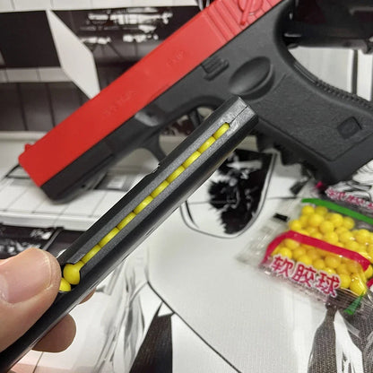 2025 New Soft Bullet and Airsoft Pistol Manual G17 G lock Toy Gun Lower Magazine Laser Outdoor Sports CS Game Weapon Kisd Gift