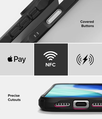 Ringke Fusion-X Compatible with iPhone 17 Pro Case Hard Back Shockproof Soft TPU Frame protector for iphone Cover