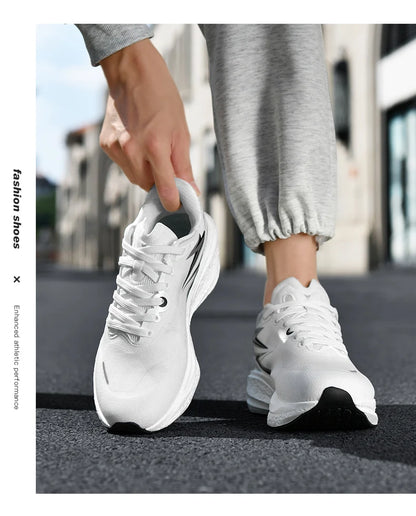 Men's Running Shoes Jogging Breathable Mesh Cushioning Non-Slip Outdoor Casual shoes Couple Trainer Race Sneakers Off-road Shoes