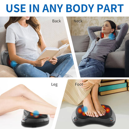 Head Neck Shoulder Back Massage Pillows Kneading Infrared therapy shiatsu  relaxation pillow massager