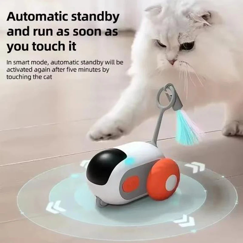 Intelligent Sports Car Remote Control Electric Cat Toys Entertainment Fun Pet Mice Interactive Feathers Cat Sticks Pet Toy