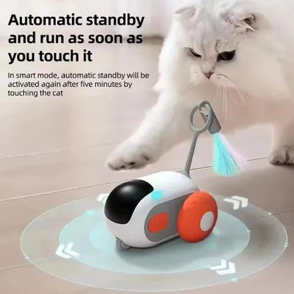 Intelligent Sports Car Remote Control Electric Cat Toys Entertainment Fun Pet Mice Interactive Feathers Cat Sticks Pet Toy