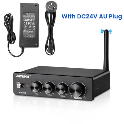 AIYIMA Audio A01 Pro TPA3116D2 Bluetooth Sound Power Amplifier 100W Mini Hifi Class D Stereo Amp Bass Treble for Home Theater