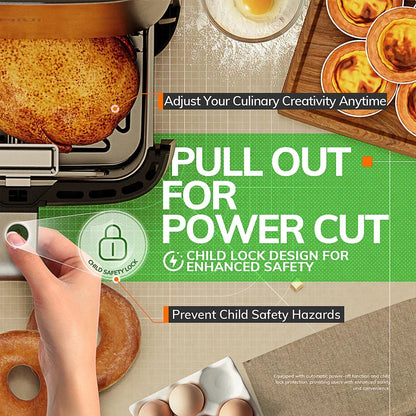 5L Air Fryer with Miui-Cyclone Tech, Electric Hot fryer Oven Oilless Cooker with Touch Control & Nonstick Basket, Visible Window