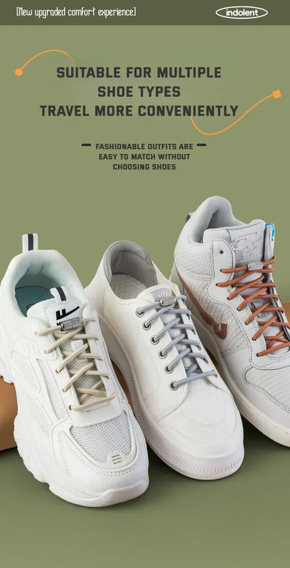 New Elastic Laces Sneakers Tennis Round Shoe laces Without ties Kids Adult Rubber Bands No Tie Shoelace Shoe Accessories