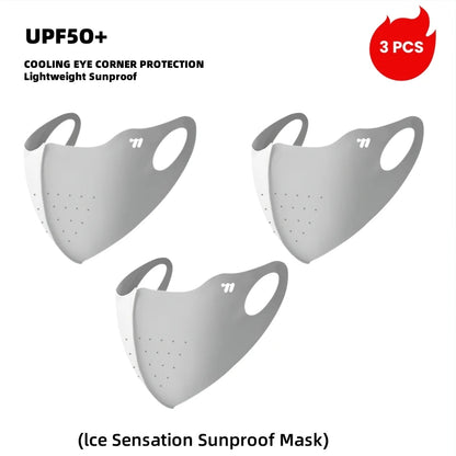 WEST BIKING Summer Sunscreen Traceless Mask 3D Ice Silk Breathable UV Protection Mask Summer Outdoor Sport Cycling Sports Masks