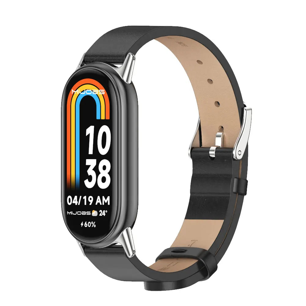 Strap for Xiaomi Mi Band 10 9 8 Bracelet Fashion Leather Replacement Wristband Miband 8 NFC Correa Mi Smart Band 8 9 Wrist Strap