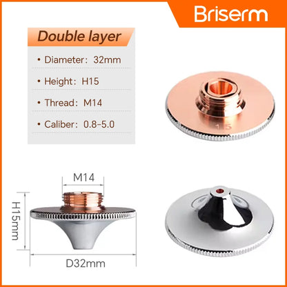 Fiber Laser Nozzle D28 D32 H15 M11 M14 Caliber 0.8-6.0 Laser Cutting Nozzle for Raytools Precitec Boci Laser Cutting Machine