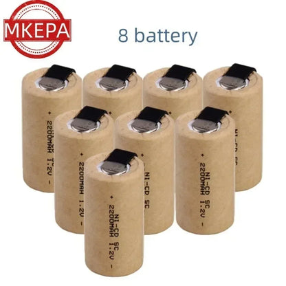 Screwdriver Electric Drill SC Batteries 1.2V 2200mAh Sub C Ni-Cd Rechargeable Battey With Tab Power Tool NiCd SUBC Cells