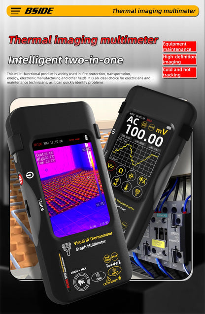 BSIDE SH7 320*320 Thermal Imager Camera 20000 Counts Touchscreen Digital Multimeter 2 in 1 IR Camera for Macro lens Repair PCB