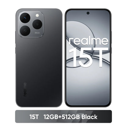 realme 15T 5G Smartphone NFC Dimensity 6400 Max Chipset Dual 50MP Cameras 6.57" 120Hz AMOLED Display 7000mAh Battery 60W Charge
