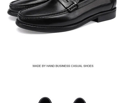 Vintage Top Layer Genuine Leather Slip on Loafers Breathable Moccasins Driving Design Casual Cowhide Shoes for Men