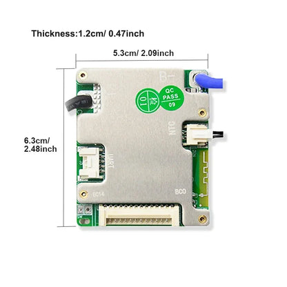 JBD Smart BMS 7S 8S 9S 10S 11S 12S 13S 14S 24V 36V 48V Built-in BT 20A 30A BMS Lifepo4 Li-ion Passive Balance Uart for E-bike