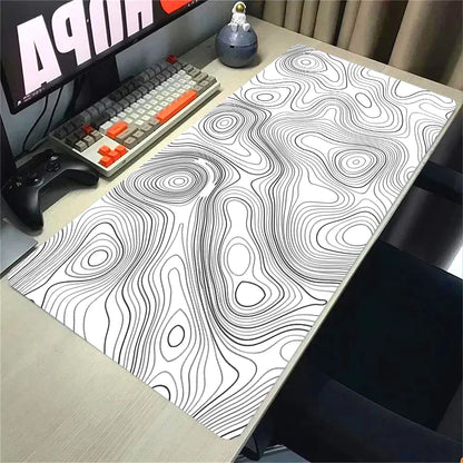 Topographic Mousepad Strata Liquid Mouse Pad Black 500x1000 Mat Gamer 900x400 Extended Pad Custom Mauseped Rubber Office Carpet