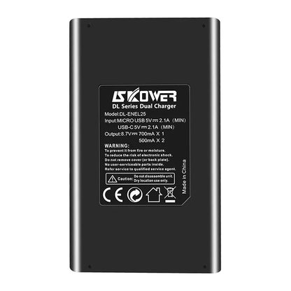 Dual Camera Battery Charger for Sony NP-FW50 FZ100 BX1 Canon LP-E6 E8 E17 NB-13L fuji NP-W235 W126 Nikon EN-El15 EL25 Panasonic