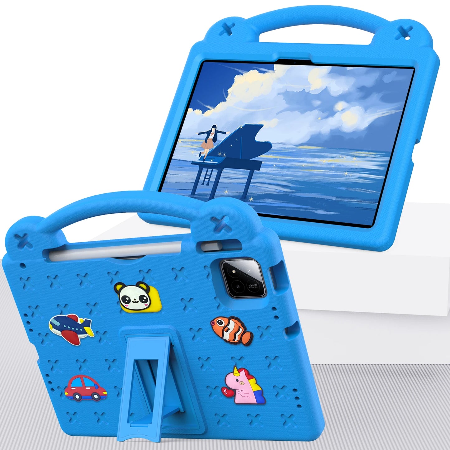 Cute Bear EVA Case For Official Xiaomi Pad 8 7 Pro 2025 11.2 Built-in Kickstand Kids Funda Cover Shockproof With Portable Holder