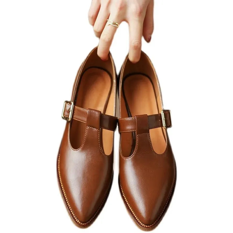 Ladies Shoes 2024 New Mary Janes Women's High Heels Fashion Buckle Strap Office and Career High Quality Pointed Toe Heels Women