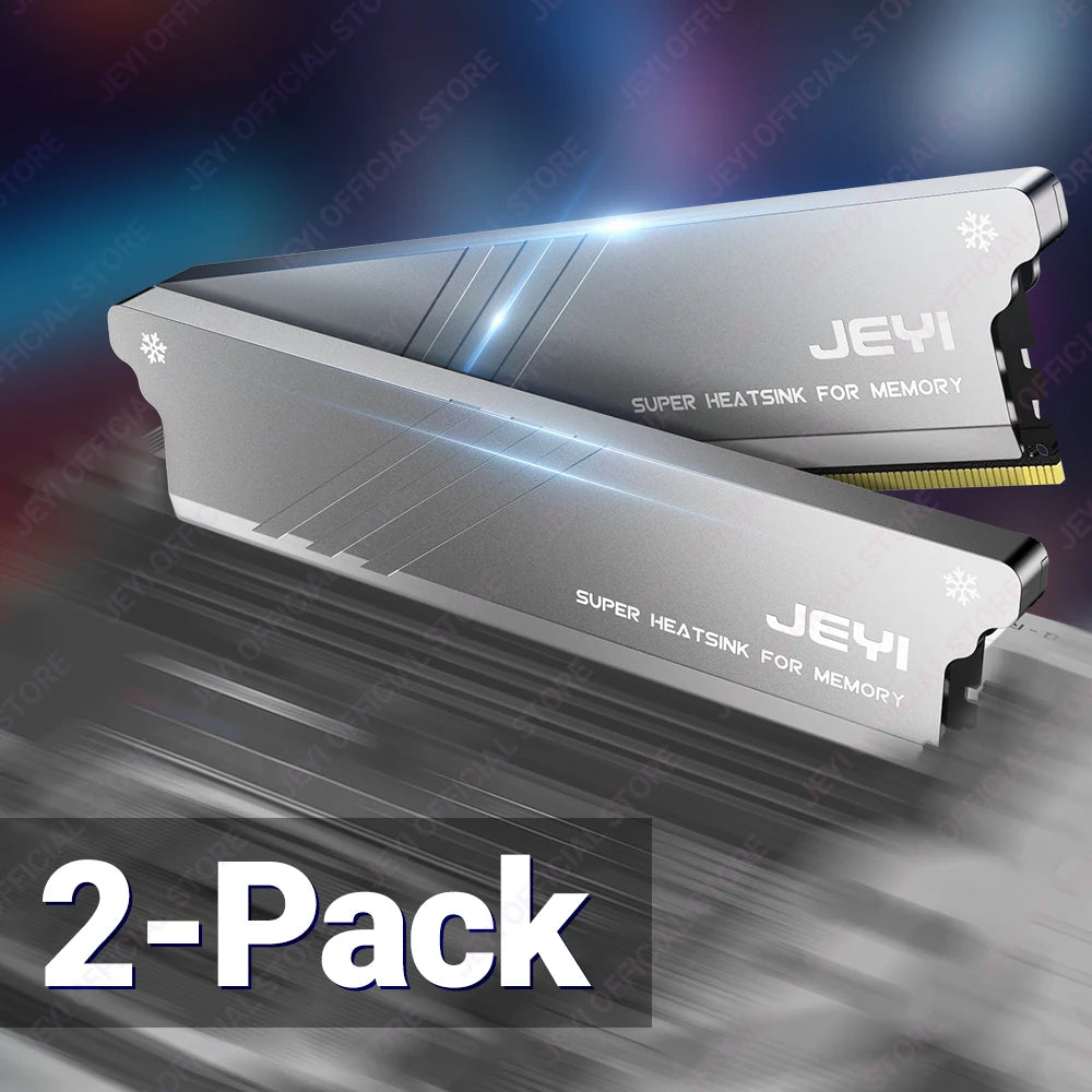 JEYI RAM Heatsink DDR2 DDR3 DDR4 DDR5 Aluminum Cooling Heatsink Memory With Thermal Pads Desktop for PC Easy Installation
