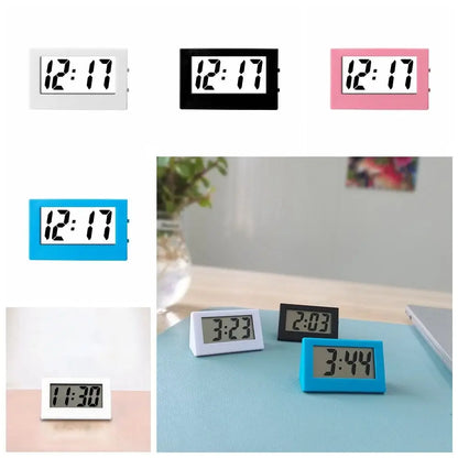 Creative Small Mini Triangle Clock ABS Mute Desk Digital Clock Electronic Simple Home