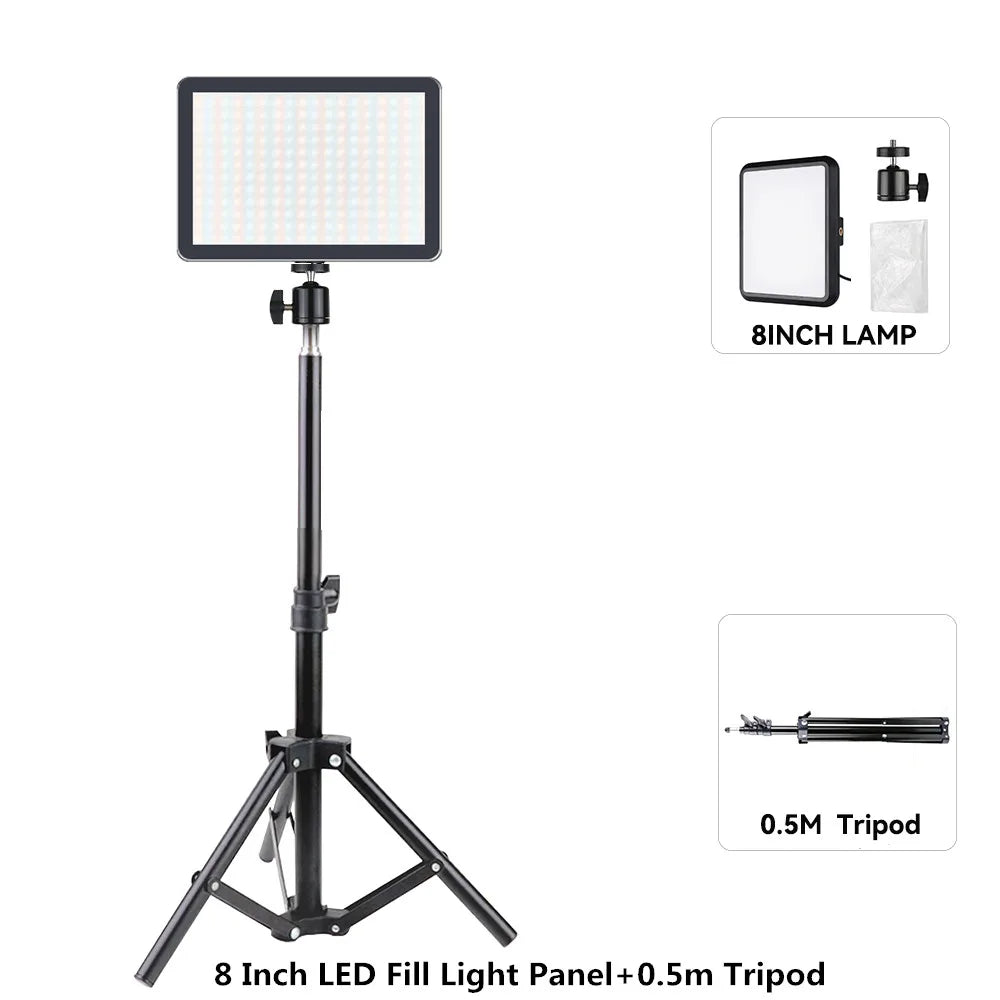 Video Led Light Photography Selfie Dimmable Video Fill Light for Photo Studio Live Stream Fill Lamp for Tiktok Youtube