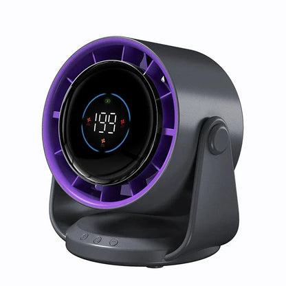 Rechargeable Portable Desktop Fan Digital Multi-Speed Cooling Fan for Indoor Outdoor Home Office Use