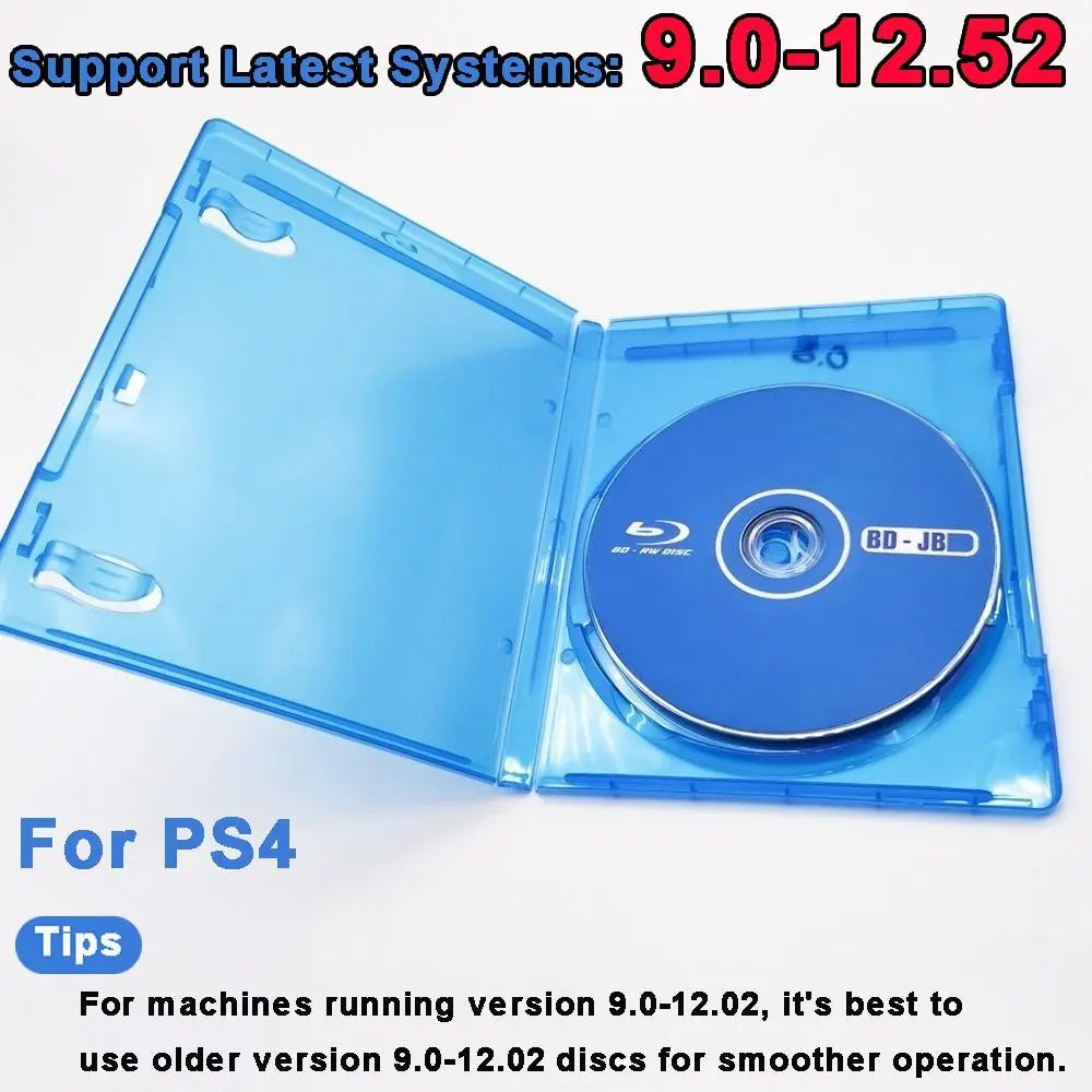 Ultimate PS4 All-in-one Jailbreak Gold Disc Bootable Eject Payload For Firmware 9.0-12.52 Homebrew & Backup Games Jailbreak Disc