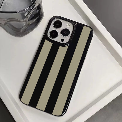Brown Vertical Stripes Case For iPhone 16 Cases iPhone 15 Pro Max Case For iPhone 14 13 12 11 XS X XR 7 8 Plus Cover Case Funda