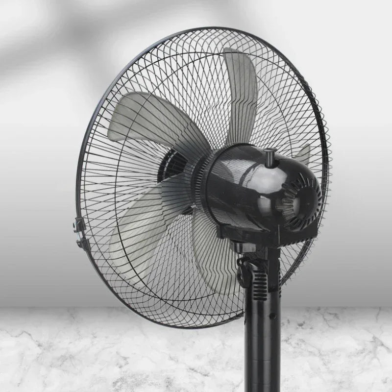 Household Silent Remote Control Standing Fan-5-Blade Powerful Oscillating Fan with Energy-Saving Motor, Adjustable Height