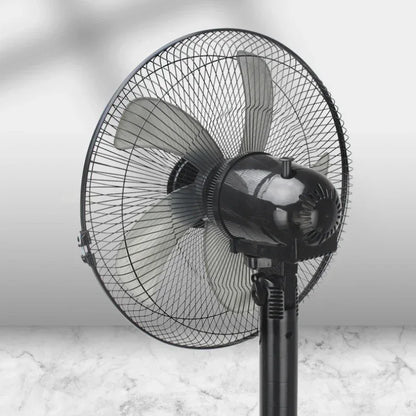 Household Silent Remote Control Standing Fan-5-Blade Powerful Oscillating Fan with Energy-Saving Motor, Adjustable Height