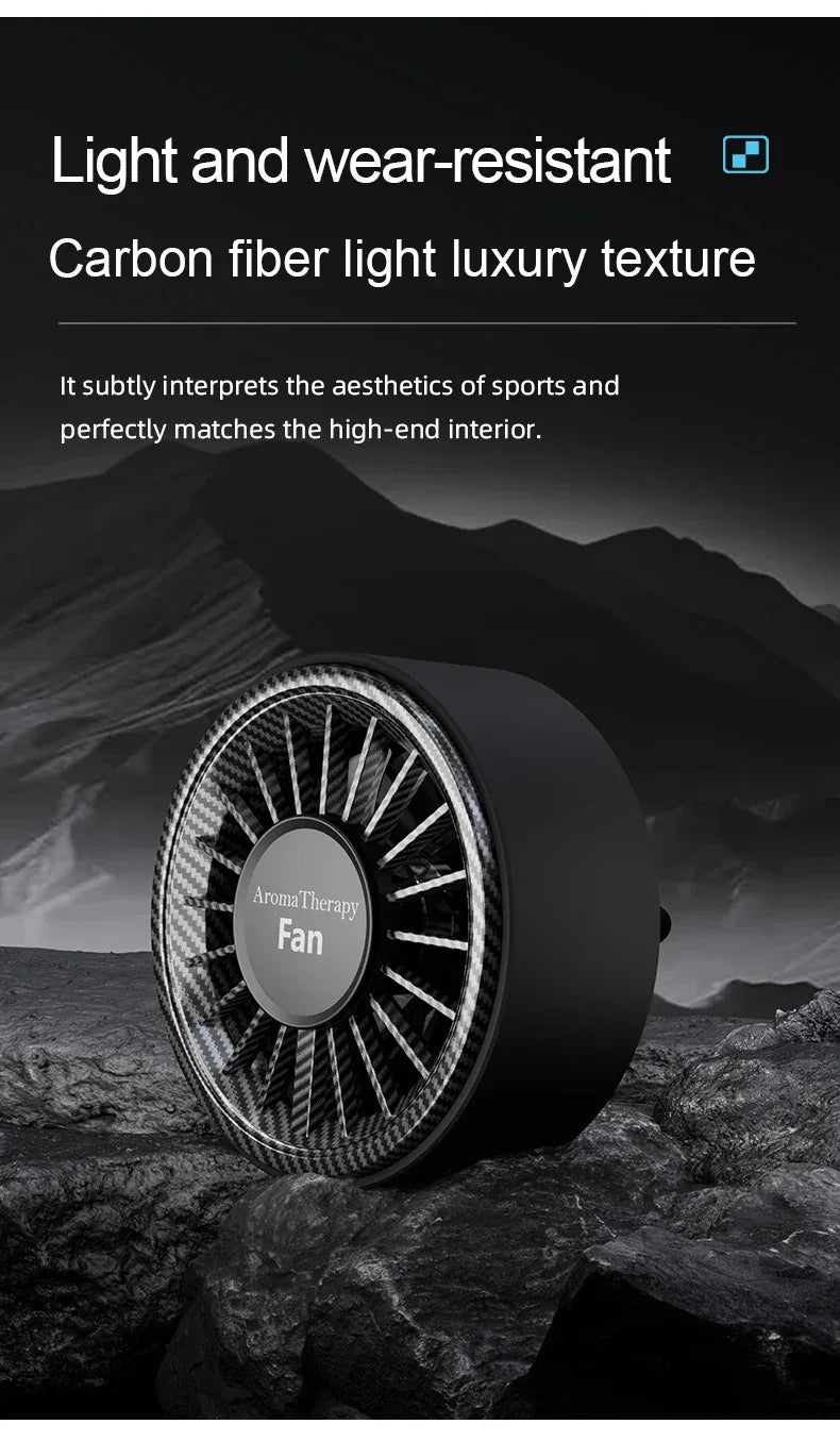 New car aromatherapy fan, USB cool seven color ambient lighting, three adjustable car fans, large truck van car fan