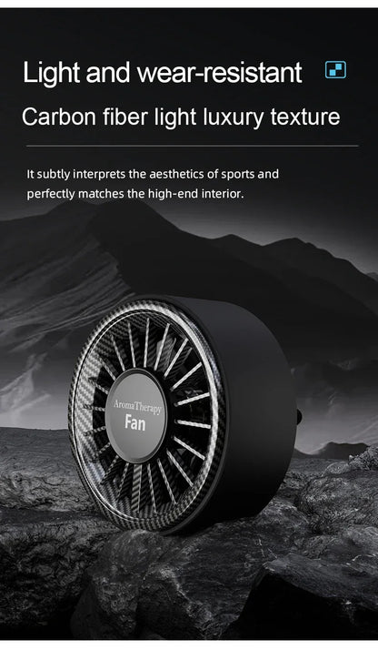 New car aromatherapy fan, USB cool seven color ambient lighting, three adjustable car fans, large truck van car fan