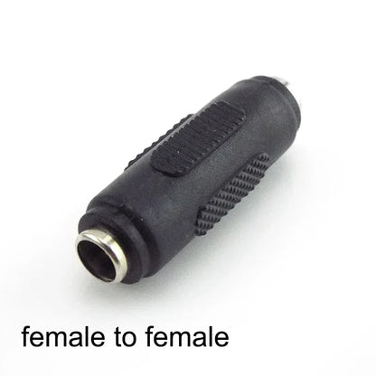 5.5*2.1mm / 5.5x2.1 mm DC double male to male Power Socket Connector CCTV female to   female Panel Mounting Jack Adaptor